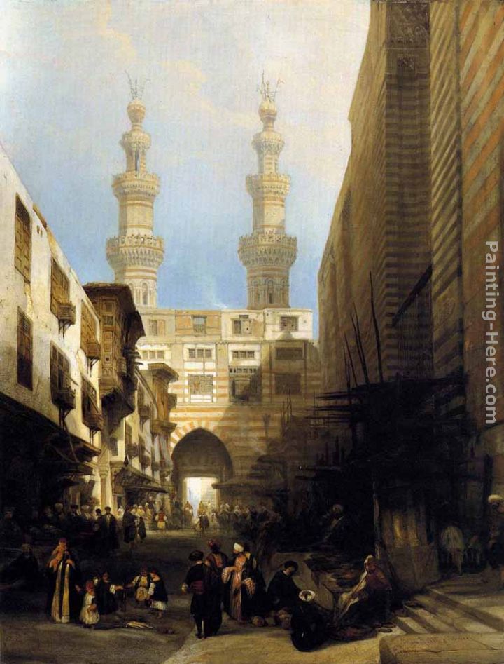 A View in Cairo painting - David Roberts A View in Cairo art painting